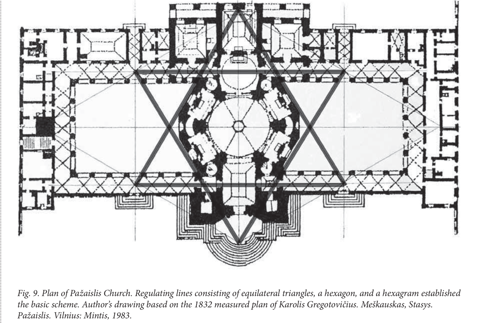 geometric plan of monastery